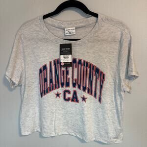 Where I’m From Orange County CA Women’s Crop Top T-Shirt Size M New NWT